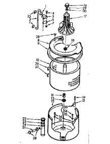 Tub And Basket Assembly parts for Kenmore Washer 110.7014001 (1107014001, 110 7014001) from AppliancePartsPros.com