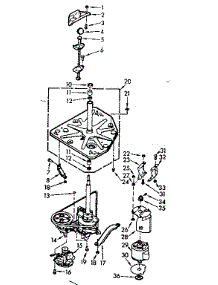 Drive System parts for Kenmore Washer 110.7014001 (1107014001, 110 7014001) from AppliancePartsPros.com