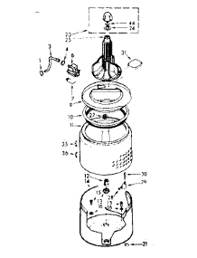 Tub And Basket Assembly parts for Kenmore Washer 110.7014025 (1107014025, 110 7014025) from AppliancePartsPros.com
