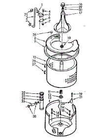 Tub And Basket Assemly parts for Kenmore Washer 110.7014500 (1107014500, 110 7014500) from AppliancePartsPros.com