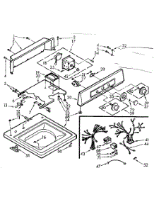 Top And Console Assembly parts for Kenmore Washer 110.7014500 (1107014500, 110 7014500) from AppliancePartsPros.com