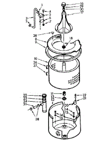 Tub And Basket Assembly parts for Kenmore Washer 110.7014502 (1107014502, 110 7014502) from AppliancePartsPros.com