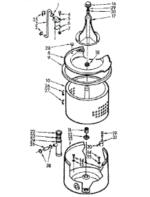 Tub And Basket Assembly parts for Kenmore Washer 110.7014551 (1107014551, 110 7014551) from AppliancePartsPros.com