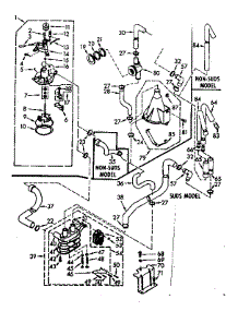 Water System parts for Kenmore Washer 110.7014604 (1107014604, 110 7014604) from AppliancePartsPros.com