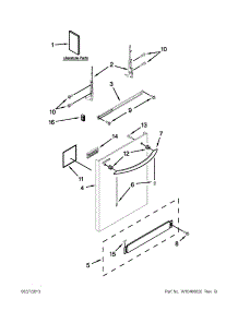 Door And Panel Parts parts for Kenmore Dishwasher 665.13273K111 (66513273K111, 665 13273K111) from AppliancePartsPros.com