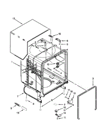 Tub And Frame Parts parts for Kenmore Dishwasher 665.13273K117 (66513273K117, 665 13273K117) from AppliancePartsPros.com
