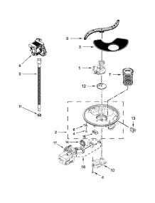 Pump, Washarm And Motor Parts parts for Kenmore Dishwasher 665.13279K117 (66513279K117, 665 13279K117) from AppliancePartsPros.com