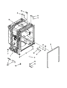 Tub And Frame Parts parts for Kenmore Dishwasher 665.13282K110 (66513282K110, 665 13282K110) from AppliancePartsPros.com
