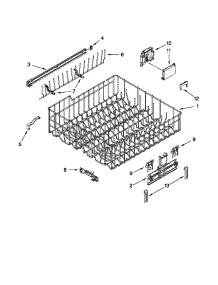 Upper Rack And Track Parts parts for Kenmore Dishwasher 665.13282K110 (66513282K110, 665 13282K110) from AppliancePartsPros.com