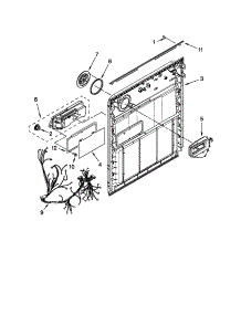 Inner Door Parts parts for Kenmore Dishwasher 665.13282K110 (66513282K110, 665 13282K110) from AppliancePartsPros.com