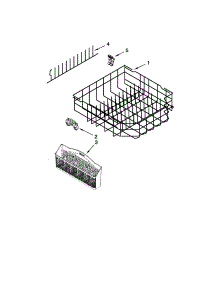 Lower Rack Parts parts for Kenmore Dishwasher 665.13282K110 (66513282K110, 665 13282K110) from AppliancePartsPros.com