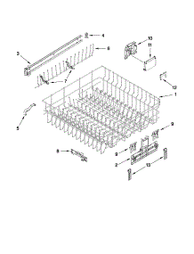 Upper Rack And Track Parts parts for Kenmore Dishwasher 665.13282K112 (66513282K112, 665 13282K112) from AppliancePartsPros.com