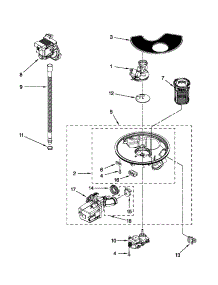 Pump And Motor Parts parts for Kenmore Dishwasher 665.13282K113 (66513282K113, 665 13282K113) from AppliancePartsPros.com