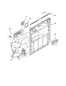 Inner Door Parts parts for Kenmore Dishwasher 665.13282K115 (66513282K115, 665 13282K115) from AppliancePartsPros.com