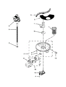 Pump, Washarm And Motor Parts parts for Kenmore Dishwasher 665.13282K117 (66513282K117, 665 13282K117) from AppliancePartsPros.com