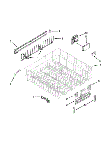 Upper Rack And Track Parts parts for Kenmore Dishwasher 665.13282K117 (66513282K117, 665 13282K117) from AppliancePartsPros.com