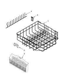 Lower Rack Parts parts for Kenmore Dishwasher 665.13282K117 (66513282K117, 665 13282K117) from AppliancePartsPros.com