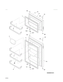 Doors parts for Kenmore Refrigerator 253.6181401E (2536181401E, 253 6181401E) from AppliancePartsPros.com