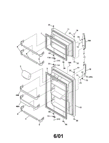 Door parts for Kenmore Refrigerator 253.61822102 (25361822102, 253 61822102) from AppliancePartsPros.com