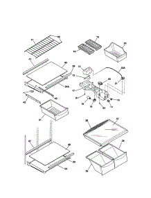 Shelves parts for Kenmore Refrigerator 253.61822102 (25361822102, 253 61822102) from AppliancePartsPros.com