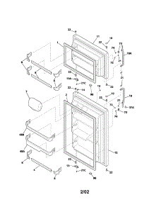 Door parts for Kenmore Refrigerator 253.61822104 (25361822104, 253 61822104) from AppliancePartsPros.com