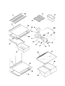 Shelves parts for Kenmore Refrigerator 253.61822104 (25361822104, 253 61822104) from AppliancePartsPros.com