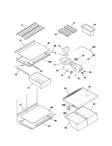 Shelves parts for Kenmore Refrigerator 253.61832106 (25361832106, 253 61832106) from AppliancePartsPros.com