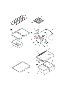 Shelves parts for Kenmore Refrigerator 253.61842100 (25361842100, 253 61842100) from AppliancePartsPros.com