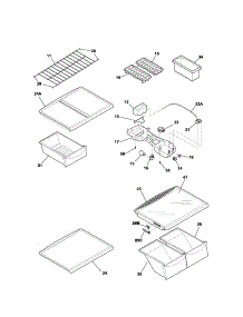 Shelves parts for Kenmore Refrigerator 253.61842106 (25361842106, 253 61842106) from AppliancePartsPros.com