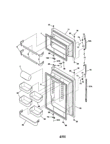 Door parts for Kenmore Refrigerator 253.61844100 (25361844100, 253 61844100) from AppliancePartsPros.com