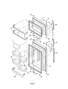 Door parts for Kenmore Refrigerator 253.61844102 (25361844102, 253 61844102) from AppliancePartsPros.com