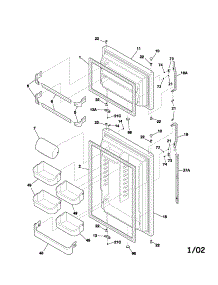 Door parts for Kenmore Refrigerator 253.61844108 (25361844108, 253 61844108) from AppliancePartsPros.com