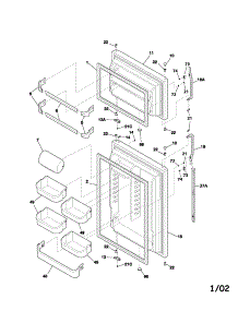 Door parts for Kenmore Refrigerator 253.6184410A (2536184410A, 253 6184410A) from AppliancePartsPros.com