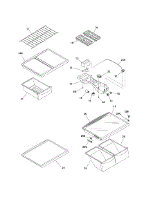 Shelves parts for Kenmore Refrigerator 253.61879400 (25361879400, 253 61879400) from AppliancePartsPros.com