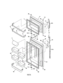 Door parts for Kenmore Refrigerator 253.61882102 (25361882102, 253 61882102) from AppliancePartsPros.com