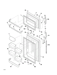 Door parts for Kenmore Refrigerator 253.61884108 (25361884108, 253 61884108) from AppliancePartsPros.com