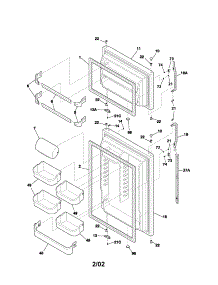 Door parts for Kenmore Refrigerator 253.6188410A (2536188410A, 253 6188410A) from AppliancePartsPros.com