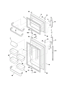 Doors parts for Kenmore Refrigerator 253.6188410B (2536188410B, 253 6188410B) from AppliancePartsPros.com