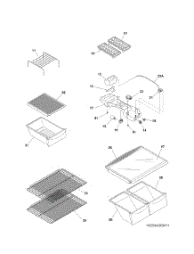 Shelves parts for Kenmore Refrigerator 253.61892800 (25361892800, 253 61892800) from AppliancePartsPros.com