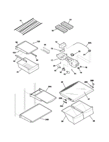 Shelves parts for Kenmore Refrigerator 253.62074302 (25362074302, 253 62074302) from AppliancePartsPros.com