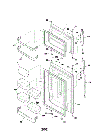 Door parts for Kenmore Refrigerator 253.62242200 (25362242200, 253 62242200) from AppliancePartsPros.com
