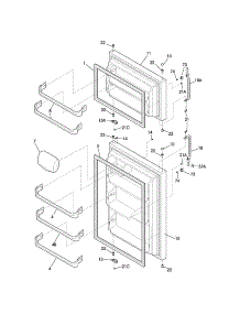 Doors parts for Kenmore Refrigerator 253.62812204 (25362812204, 253 62812204) from AppliancePartsPros.com