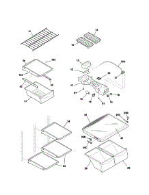 Shelves parts for Kenmore Refrigerator 253.62872204 (25362872204, 253 62872204) from AppliancePartsPros.com