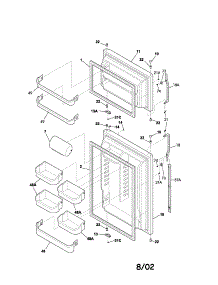 Doors parts for Kenmore Refrigerator 253.62874202 (25362874202, 253 62874202) from AppliancePartsPros.com