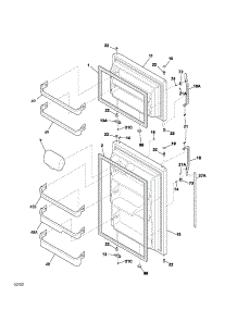 Door parts for Kenmore Refrigerator 253.62879201 (25362879201, 253 62879201) from AppliancePartsPros.com