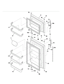 Door parts for Kenmore Refrigerator 253.62879203 (25362879203, 253 62879203) from AppliancePartsPros.com