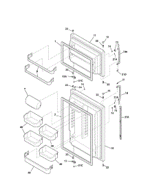 Door parts for Kenmore Refrigerator 253.63782302 (25363782302, 253 63782302) from AppliancePartsPros.com