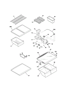 Shelves parts for Kenmore Refrigerator 253.63784302 (25363784302, 253 63784302) from AppliancePartsPros.com