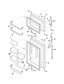 Door parts for Kenmore Refrigerator 253.63872304 (25363872304, 253 63872304) from AppliancePartsPros.com