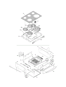 Top / Drawer parts for Kenmore Range 790.46373404 (79046373404, 790 46373404) from AppliancePartsPros.com